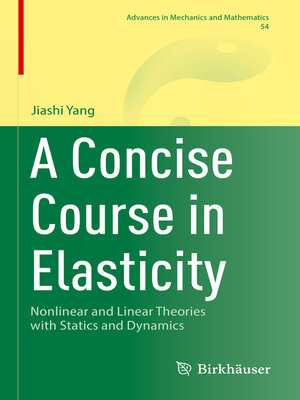 cover image of A Concise Course in Elasticity
